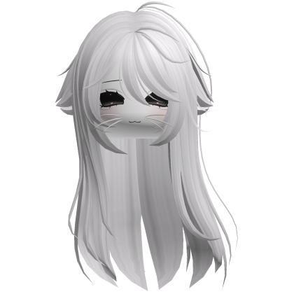 White Hair Shy Moe Com Cat Girl