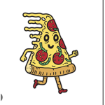 Running pepperoni pizza