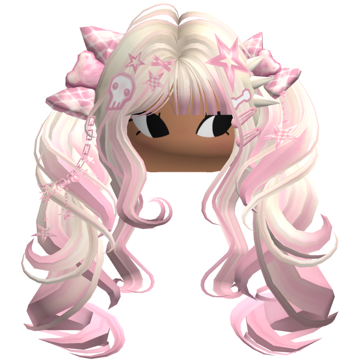 ♡ Scene Fluffy Gyaru Pigtails (Pink Beige)