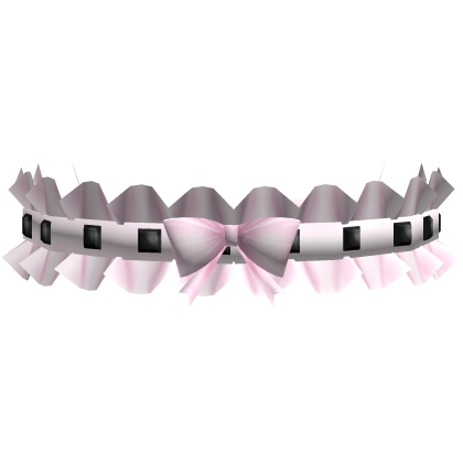 adorable gothic studded ruffle choker in pink Roblox item