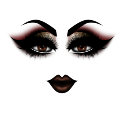 Brown & Red Makeup Roblox decal