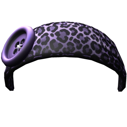 2000s Purple Gyaru Cheetah Button Headband Roblox item