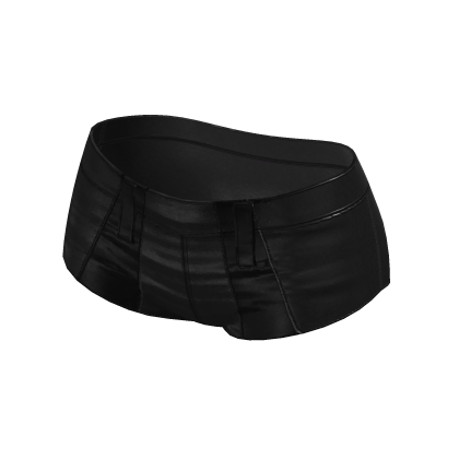 y2k ☆ black leather low-rise shorts thumbnail