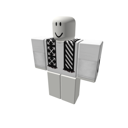 WHITE TEE BLACK OFFWHITE SCARF UNDERSHIRT Roblox