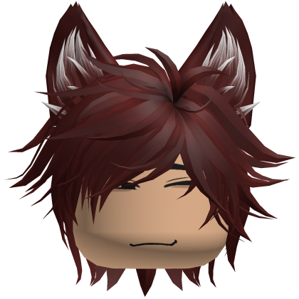 Neko Cat Boy Anime Gamer Spikey Hair (Red)