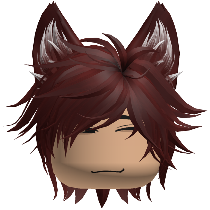 Neko Cat Boy Anime Gamer Spikey Hair (Red)