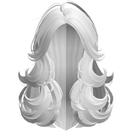 White Wispy Curled Hair Blowout