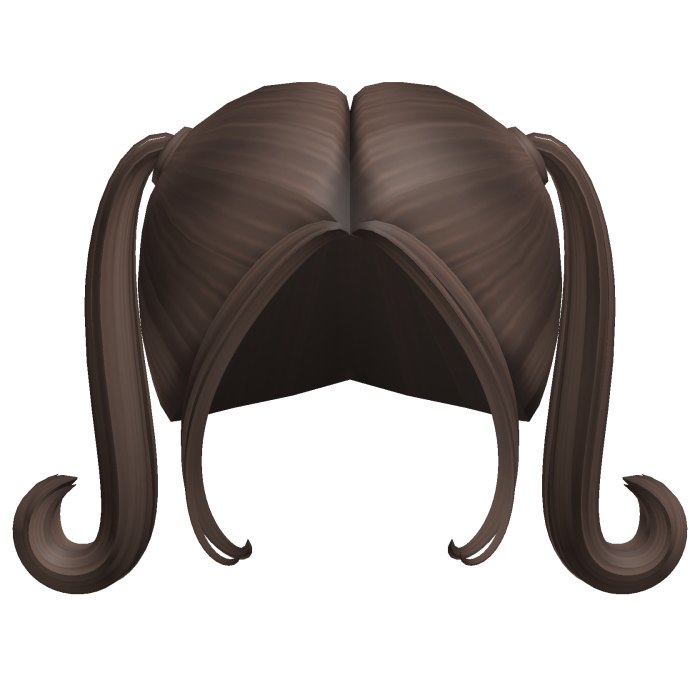 -',ৎ High Twin Preppy Curly Pigtails in Brown