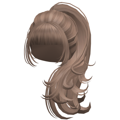 ♡ angelcore flowy layered ponytail milktea Roblox item