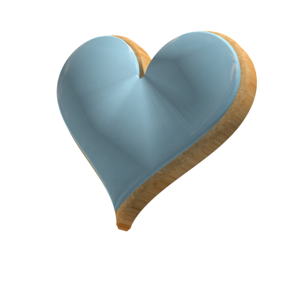 Light Blue Heart Cookie