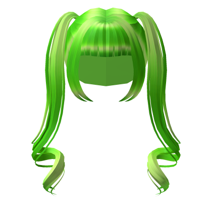 Neon Green Long Kawaii High Pigtails thumbnail