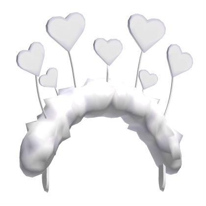 Fluffy Hair Valentines Headband Roblox item