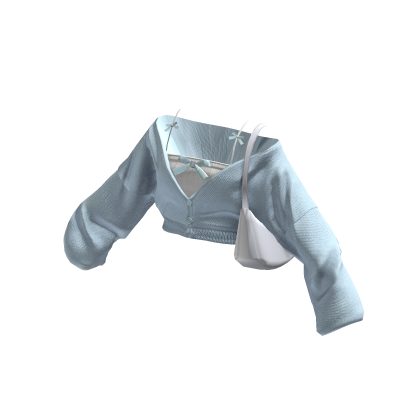🎀 Soft Ribbon Cardigan Sky Blue🎀 thumbnail