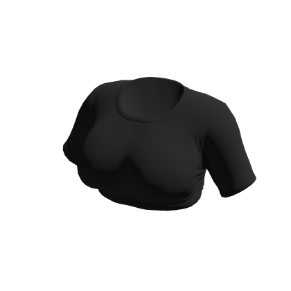 Black cropped tight t shirt