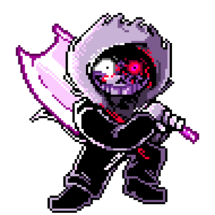 {pixel art} HorrorInfectedDust! Sans (canon) Roblox decal