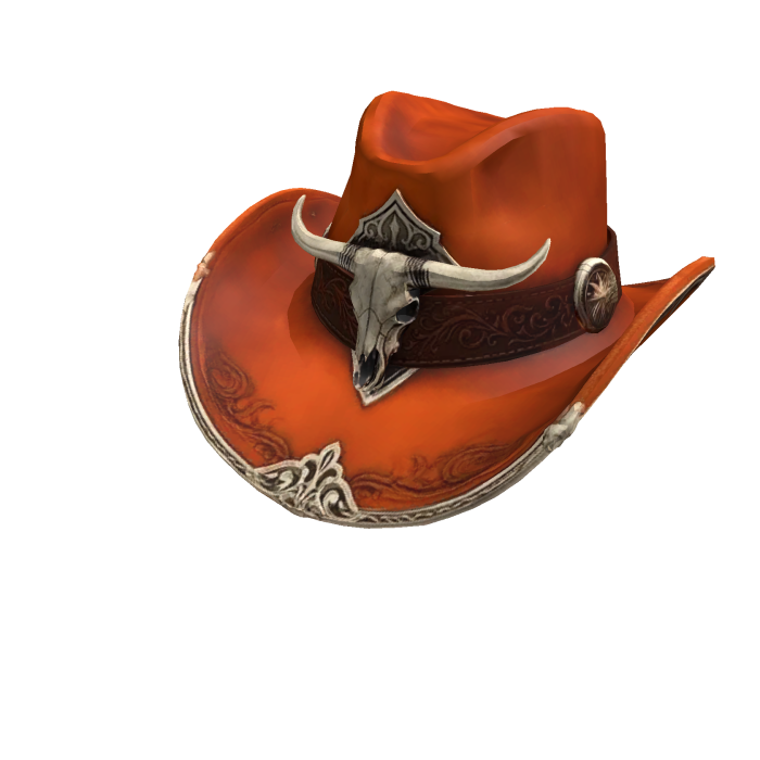 Silver Bull Skull Western Cowboy Hat