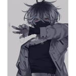 Blue anime boy is here now