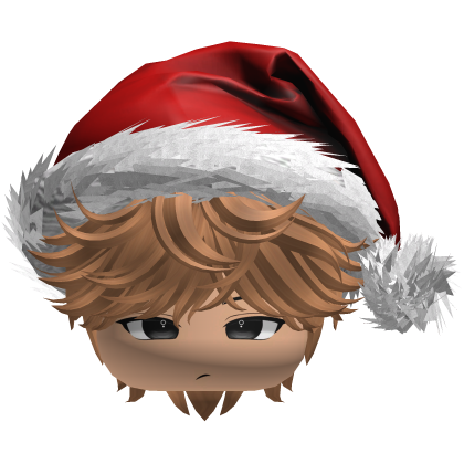 Messy Fluffy Caramel Hair a Santa Hat Y2k Roblox item
