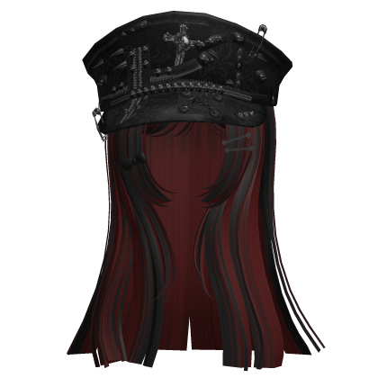 Black&Red Captain Y2K Cap Hair