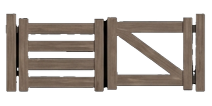 Simple Wooden Gate + Fence preview 2