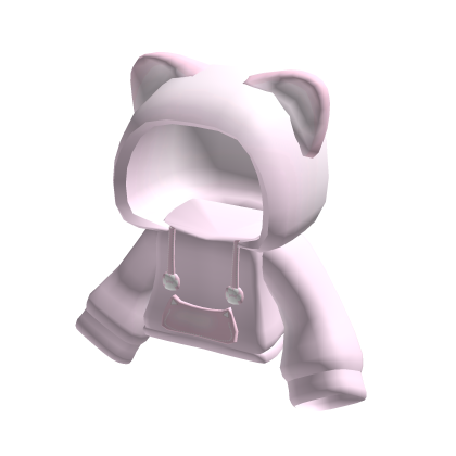 ♡ cute oversized kitty hoodie in pink thumbnail