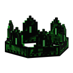 Black Overseer Green Animated Glitch 8-Bit Crown