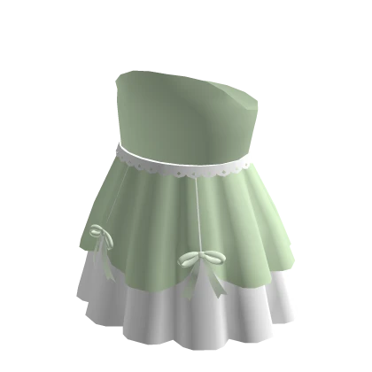 roblox green dress green) cute summer laced | Item Neckline:Other