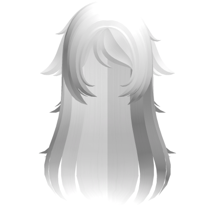 white cute neet hikikomori long messy hair