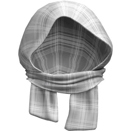 white plaid emo vkei headscarf