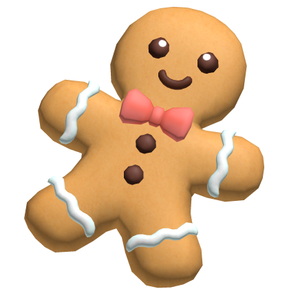 kawaii christmas gingerbread man cookie