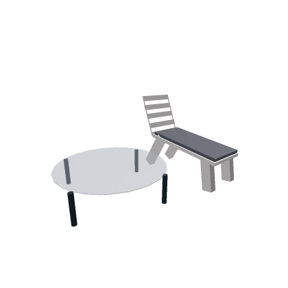 Lawn Chair AND Glass Table