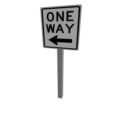 One Way Left Sign