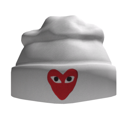 White & Red CDG Beanie