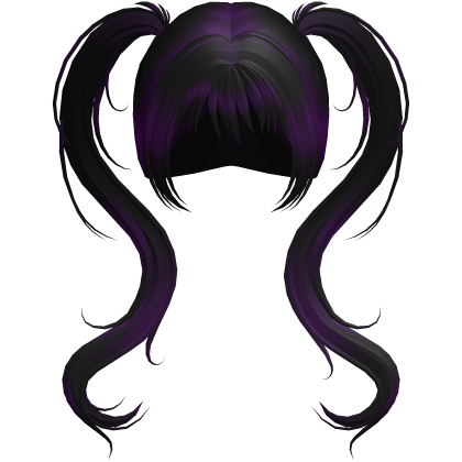 long purple skunk wispy vkei pigtails Roblox item