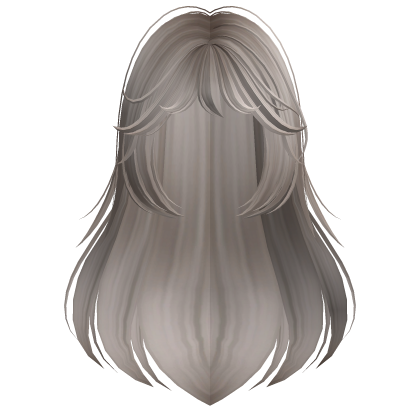 Long Flowy Anime Hair w/ Bangs (Silver) Roblox item