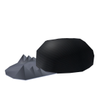Black Fitted Backwards Cap