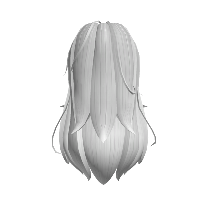 White Messy Long Hair Roblox item