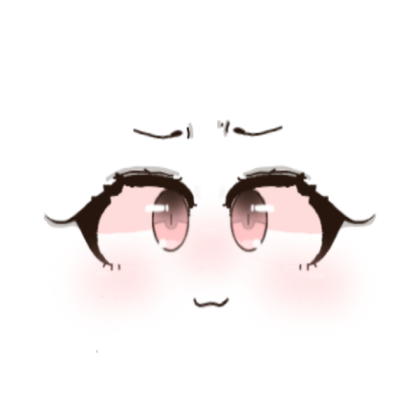 Anime Face || cutesy Roblox decal