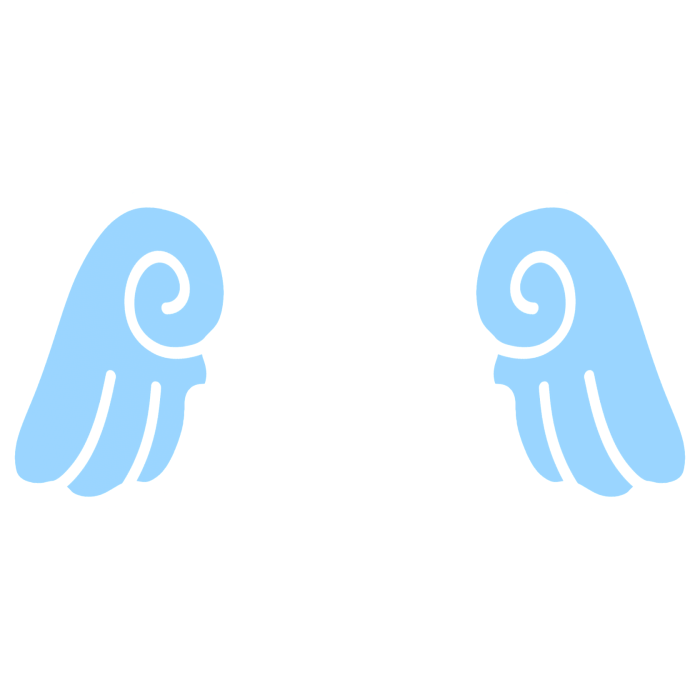 ♡ Cute Chibi Sticker Angel Wings in Blue