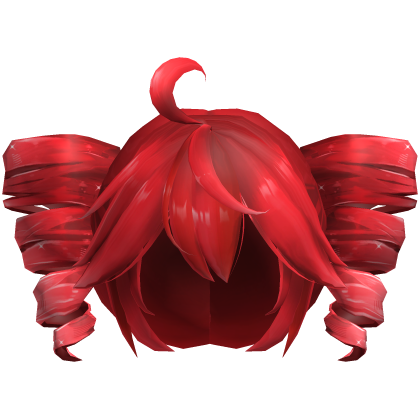 Teto Drills Twintails Hair Anime - Rojo Bajo - Roblox