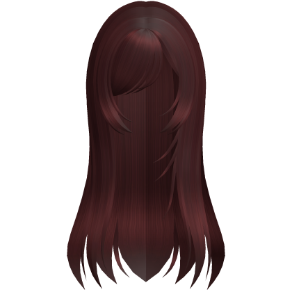 Long Red Straight Emo Hair Roblox item