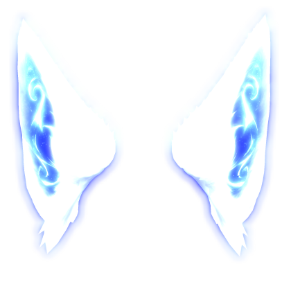 ✨❄️White Emissive Fox Ears (GLOW IN GAME)❄