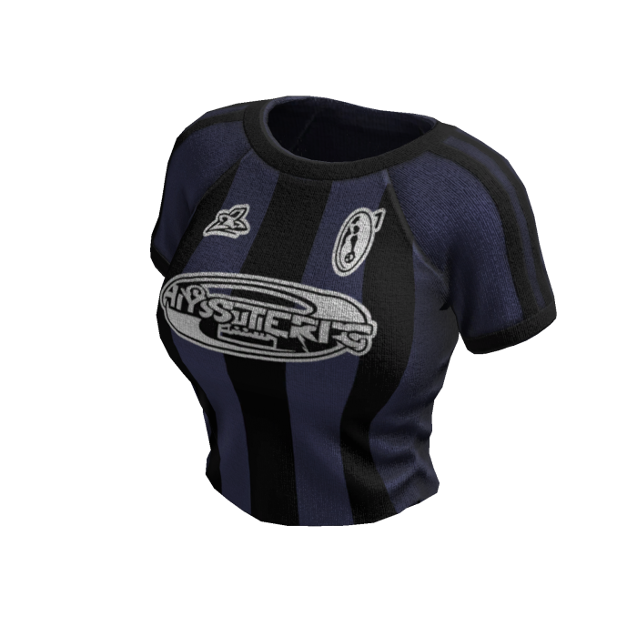 Striped Sporty Tee (Dark Blue Black)