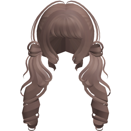 ╰♡ cutecore dolly moe low curly pigtails milk tea  Roblox item