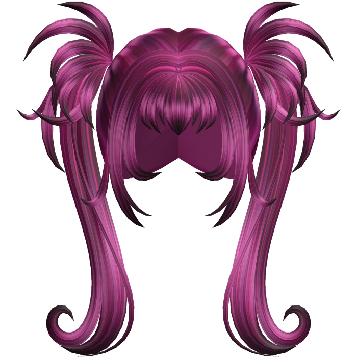 Hot Pink Gothic Spiky Twintails with Curls