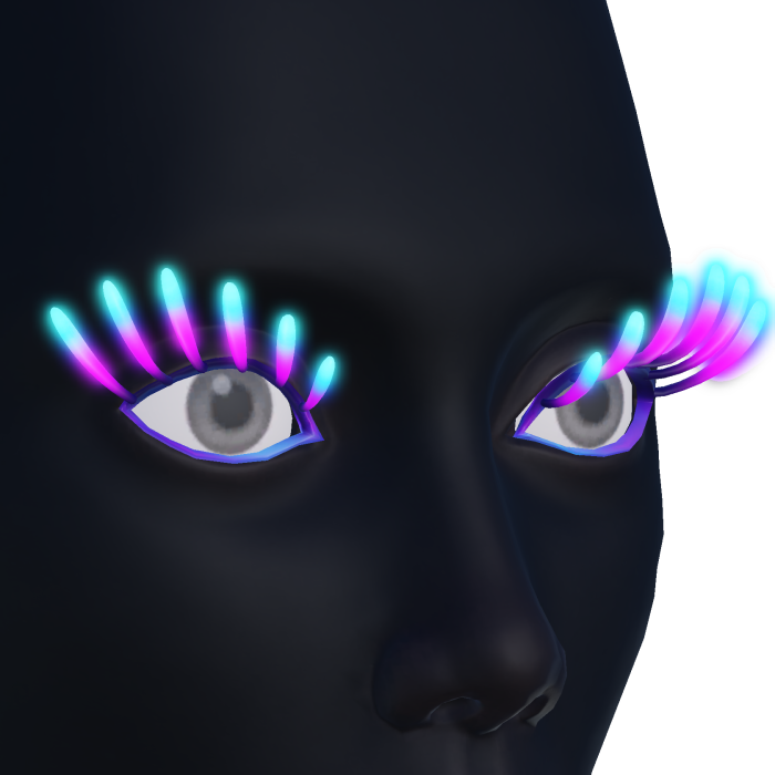 Glowing Neon Doll Eyelashes [EMISSIVE]
