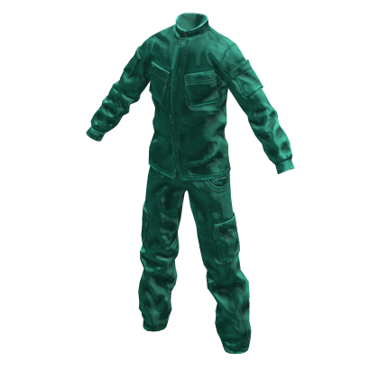 Game Show Green Work Uniform Coverall Jumpsuit