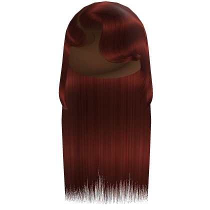 Sleek Side Swoop Bang Straight Hair (Red)