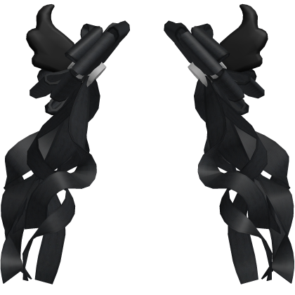 Big Fairy Angel Hair Bows Black Roblox item