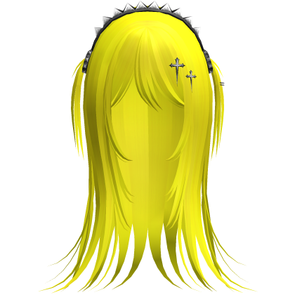 Vampire Goth Wispy Long Hair Hot Yellow  Roblox item